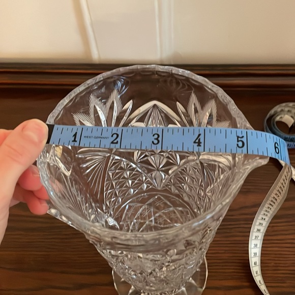Vintage Large Cut Crystal Water Pitcher with Pedestal Base - Picture 8 of 8